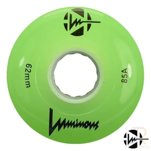 Cuatro ruedas de patín luminosas con iluminación LED 62 mm verde (paquete de 4) - Imagen 1 de 1