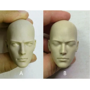Blank 1/6 Scale Gentleman Head Sculpt Unpainted Without Hair Fit 12" Figure - Picture 1 of 5