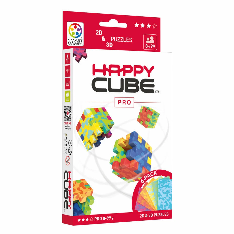 Happy Cube Logic Puzzle Pro, 6 dice puzzles, thinking game, toy, 8 years and up - Image 1 of 1