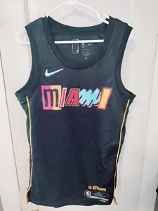 Nike Miami Heat City Edition Basketball Jersey Medium Dri Fit Black Swingman  - Picture 1 of 7