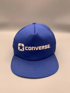 VINTAGE Trucker Hat Cap Snap Back Blue Converse Chuck Taylor Basketball Mens - Picture 1 of 11