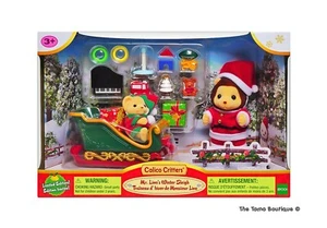 Sylvanian Families Calico Critters Mr. Lion's Winter Sleigh Christmas Set - Picture 1 of 5