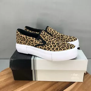 LUGZ Sammy Platform Slip On Leopard Print Sneakers Casual Shoes Tan White 7 - Picture 1 of 7