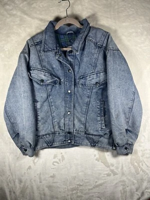 Chaqueta vaquera forrada de franela vintage Sergio Valente para mujer talla grande Foto 1 de 4
