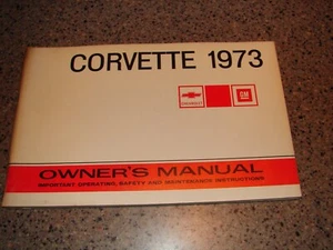 Vintage 1973 OEM Original Corvette Glove Box Owners Manual Chevrolet GM Nice !! - Picture 1 of 13