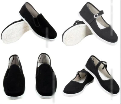 Новый женщин мужчин ткани туфли китайский стиль боевого искусства кунг-фу ниндзя туфли тапочки - Изображение 1 из 4