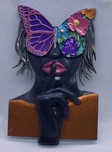 Butterfly Mask Figurine Wall Art Decor Hanging friend Christmas Birthday women - Picture 1 of 3
