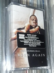 NOTORIOUS B.I.G. BORN AGAIN USA ED 1ST PRINT CASSETTE TAPE HYPE STICKER SEALED M - Picture 1 of 4