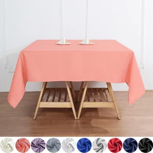 10 pcs 70 x 70" SQUARE POLYESTER Tablecloths Wedding Table Linens for Catering - Picture 1 of 268