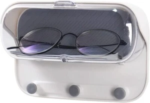 LAJAR Self-Adhesive Wall Mount Storage Box w/ Hooks for Glasses, Keys, etc... - Picture 1 of 6