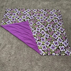 Vera Bradley Blumendruck Überwurf Decke 49” x 58” lila Multi Floral EUC - Bild 1 von 9