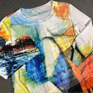 Jess and Jane Colorful Knit Top Women’s Size Medium EUC - Picture 1 of 6