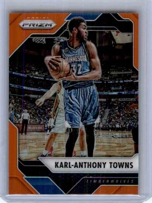 Karl-Anthony Towns 2016-17 Panini NBA Prizm Orange Prizm #262 28/49 - Image 1 of 2