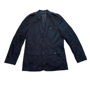 Marc Ecko Cut & Sew Blazer Herren Schwarz Sport Mantel Anzug Jacke Baumwolle Gr. Medium - Bild 1 von 5