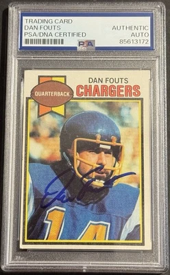 Dan Fouts Signed Auto 1979 Topps Card PSA/DNA Slabbed Los Angeles Chargers - Image 1 of 2