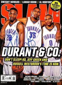 KEVIN DURANT & JEFF GREEN Signed June 2010 Slam Magazine JSA #CI92427 - Picture 1 of 5