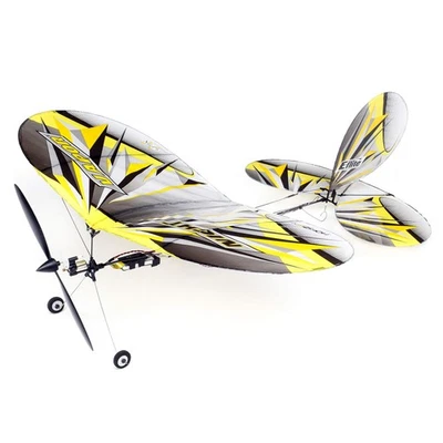 Yellow Remote Control Airplane Ready To Fly Led Lights Durable Construction - Image 1 of 4