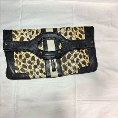Vintage L.A.M.B. Cartera/cartera de mano Carlisle con estampado de guepardo de leopardo Foto 1 de 4