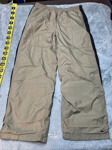 Nike Track Pants Lined Men’s XL Y2K Wide Leg Skater Green Black Embroidered Swoo - Picture 1 of 17