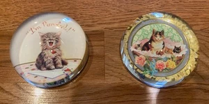 Mary Engelbreit Punch Studio Paperweight Set of 2 *Crystal* Made In France - Picture 1 of 12