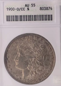 ANACS 1900 O AU55 Morgan Dollar Silbermünze Barren $1 Ein Liberty Eagle - Bild 1 von 2