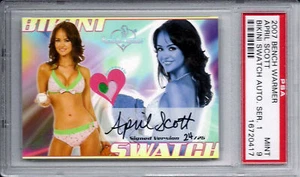 07 BENCHWARMER - APRIL SCOTT - BIKINI SWATCH AUTO #/25 - Picture 1 of 1