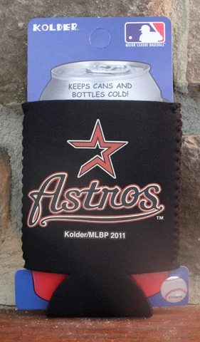 Houston Astros Koozie Licensed MLB Can Baseball Soda Beer huggie drink cooler Cover