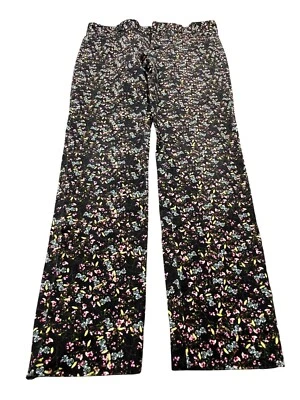 Banana Republic Sloan Pants Women 4 Black Ditsy Floral Stretch Slim Fit Trousers - Image 1 of 4