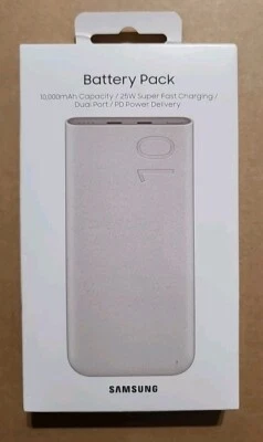 Samsung Battery Pack 25W/ 10000mAh/ Dual Port/ PD Power Delivery- Beige OEM  NIB - Image 1 of 2