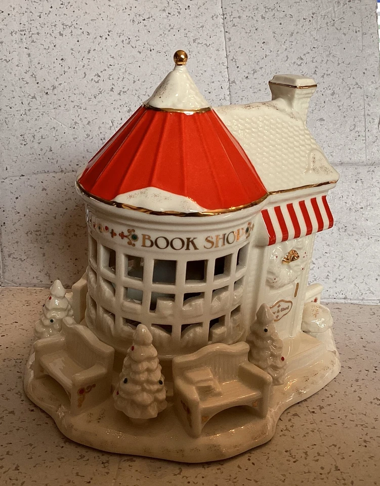Lenox Mistletoe Park Village Book Lighted Building