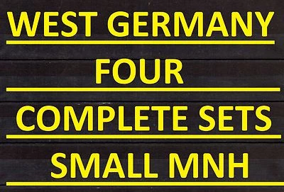 13US0008) WEST GERMANY MNH 4 COMPLETE SETS DEFENITIVE STAMPS, 1961, 1964, 1966 - Image 1 of 2