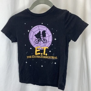 Old Navy Boys SIZE XS E.T. Extra Terrestrial Tee T-Shirt Black - Picture 1 of 4