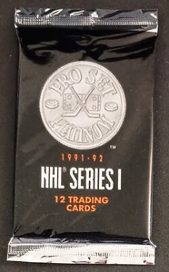 Pro Set Platinum 1991-92 NHL Series 1 Trading Cards Pack - Picture 1 of 2
