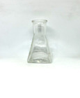 Small Clear Glass Pyramid Shaped Apothecary Diffuser Perfume Bottle Bud Vase