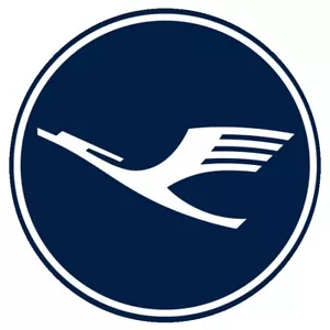 GROSSER KLEINER LUFTHANSA AUFKLEBER BLAU DUNKELBLAU RUND AUTOAUFKLEBER STICKER ! - Bild 1 von 12