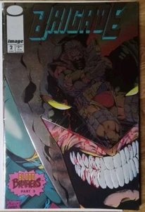 Image Comics Brigade Issue #2 June 1993 Embossed Chrome Cover Bagged And Boarded - Picture 1 of 4