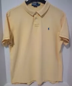 Camisa Polo Ralph Lauren Calce Personalizado Para Hombre XXL S/S Amarilla - Imagen 1 de 4