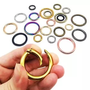 Puerta de resorte anillo tórico abrible bolsa de llaves correa de cinturón hebilla colgante clip gatillo a presión - Imagen 1 de 15