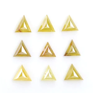 1.28 CT Natural Loose Triangle Shape Diamond 3.40 MM Yellow Color Diamond QL2052 - Picture 1 of 8