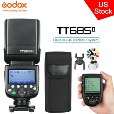US Godox TT685II-C 2.4G TTL HSS Speedlite Flash Light+Xpro-C Trigger for Canon - Image 1 of 4