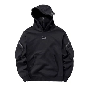 Niepce Menace Cyberpunk Techwear Hoodie for Men Streetwear Pullover - Picture 1 of 16