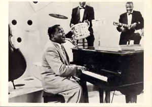 Fats Domino 1957•Rhythm & Blues, Rock & Roll•Piano Player Photo POSTCARD - Picture 1 of 1