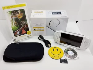 Pearl White Sony PSP 3000 System w/ Charger  Region Free  Import [w/Box] - Picture 1 of 15