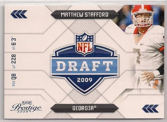 2009 MATTHEW STAFFORD PRESTIGE *DRAFT* ROOKIE GEORGIA BULLDOGS LOS ANGELES RAMS - Image 1 of 1