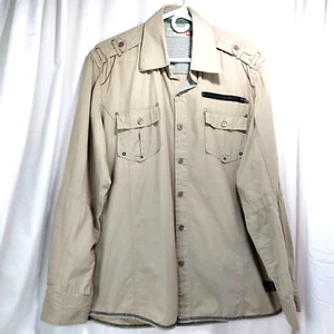 SOVERIEGN CODE Long Sleeve Button Down Shirt Tan Khaki Mens Size XL - Picture 1 of 8
