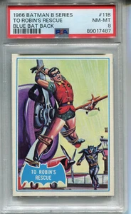 1966 Batman B Series #11B To Robin's Rescue PSA 8 NM-MT Blue Bat - Picture 1 of 2