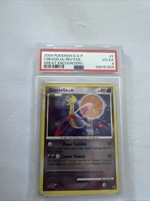 Cresselia Reverse Holo Rare 2/106 Great Encounters 2008 Pokemon TCG PSA 4 - Image 1 of 2