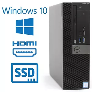 Dell OptiPlex 7040 SFF PC i7-6700 32GB RAM 1TB SSD +1TB HDD Win10 WiFi DVD - Picture 1 of 8