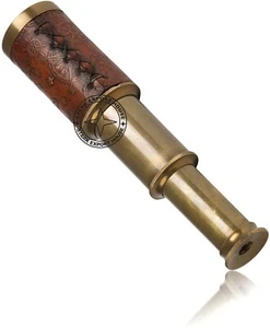 Antique Brass Telescope Marine Handheld Spyglass Telescope Binoculars 6 Inch - Picture 1 of 8