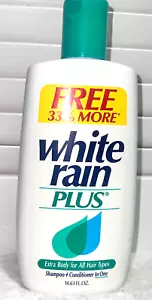 Vtg 1992 White Rain Plus Extra Body Shampoo Conditioner 14.63oz - Picture 1 of 2